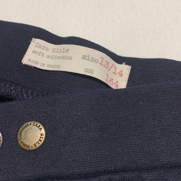 Zara Black Leggings Girls 14Y or Adult size 0-2 - Picture 3 of 4